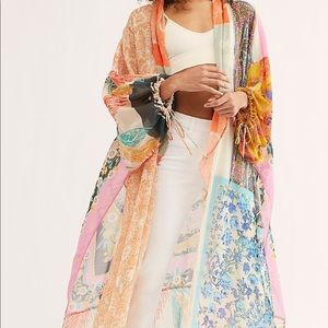 NWT Free People Leonora Kimono OS Magic Combo